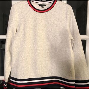 Banana Republic Bright Stripes Trim Sweatshirt